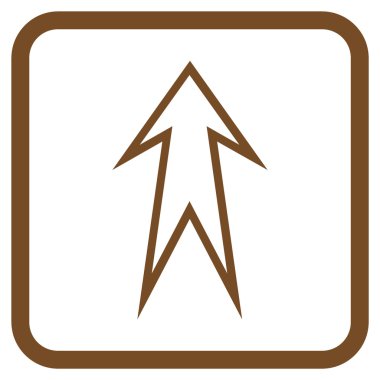 Vektör simgesi bir çerçeve içinde yukarı ok