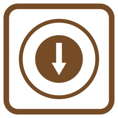 Bir çerçeve içinde yönlü ok vektör simgesi