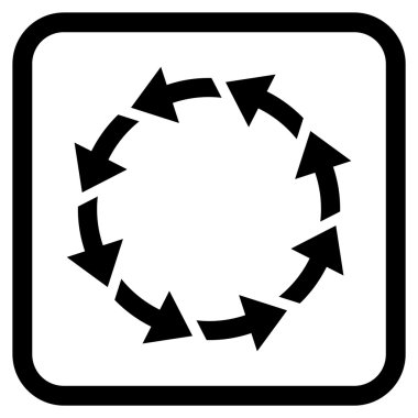 Bir çerçeve içinde CCW vektör simge döndürmek