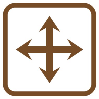 Genişletin okları vektör simgesi bir çerçeve içinde