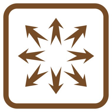 Genişletin okları vektör simgesi bir çerçeve içinde