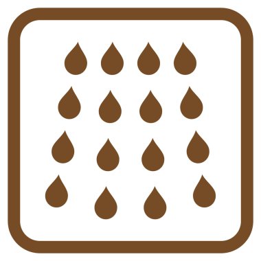 Damla vektör simgesi bir çerçeve içinde