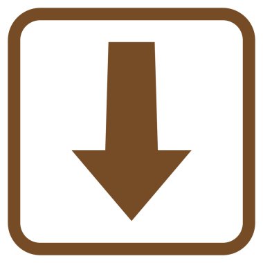 Vektör simgesi bir çerçeve içinde aşağı ok