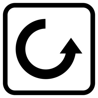 Vektör simgesi bir çerçeve içinde yukarı Döndür