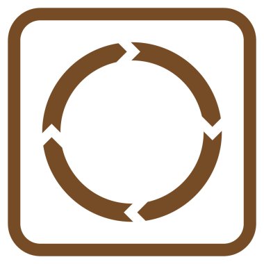 Döndürme vektör simgesi bir çerçeve içinde