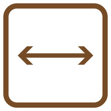 Yatay Çevir vektör simgesi bir çerçeve içinde