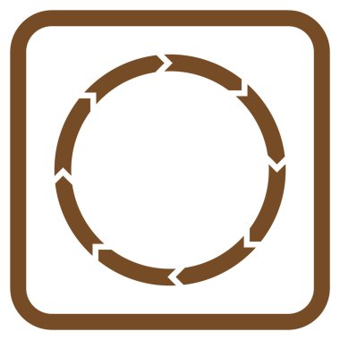 Döndürme vektör simgesi bir çerçeve içinde