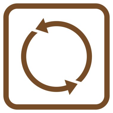 Geri dönüşüm vektör simgesi bir çerçeve içinde