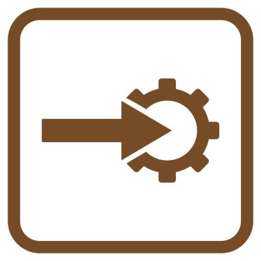 COG Tümleştirme vektör simgesi bir çerçeve içinde