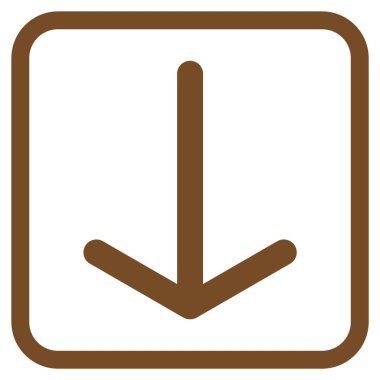 Vektör simgesi bir çerçeve içinde aşağı ok