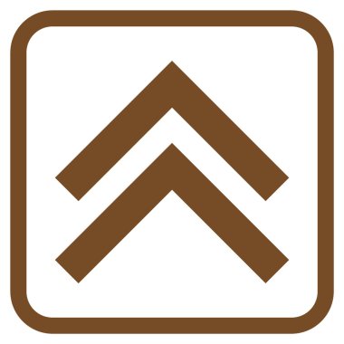 Vektör simgesi bir çerçeve içinde yukarı kayması