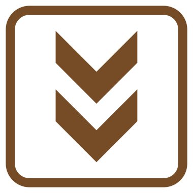 Vektör simgesi bir çerçeve içinde aşağı kaydır