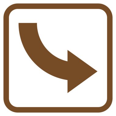 Doğru vektör simgesi bir çerçeve içinde döndürme