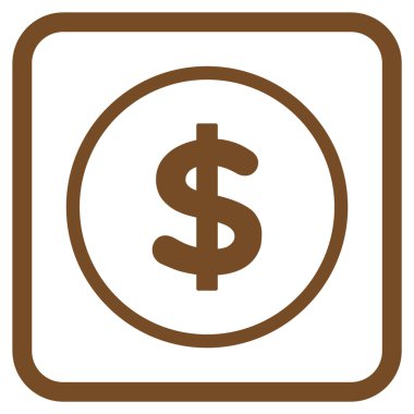 Doları vektör simgesi bir çerçeve içinde