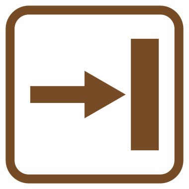 Doğru vektör simgesi bir çerçeve içinde hareket