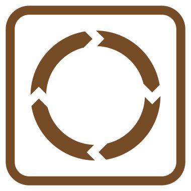 Döndürme vektör simgesi bir çerçeve içinde