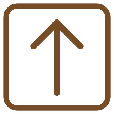 Vektör simgesi bir çerçeve içinde yukarı ok