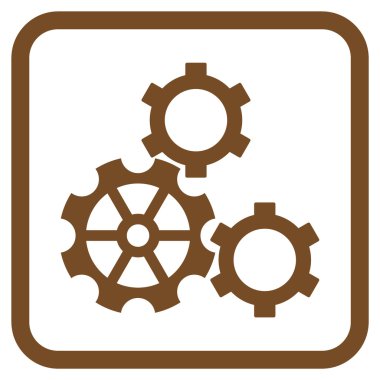 Gears'ı vektör simgesi bir çerçeve içinde