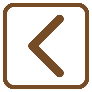 Yön sol vektör simgesi bir çerçeve içinde