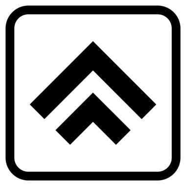 Vektör simgesi bir çerçeve içinde yukarı kayması