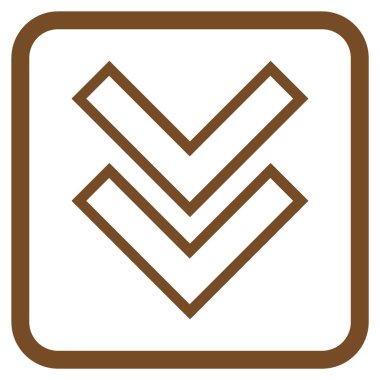 Vektör simgesi bir çerçeve içinde aşağı kaydır