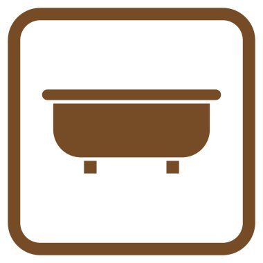 Küvet vektör simgesi bir çerçeve içinde