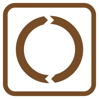 Döndürme vektör simgesi bir çerçeve içinde