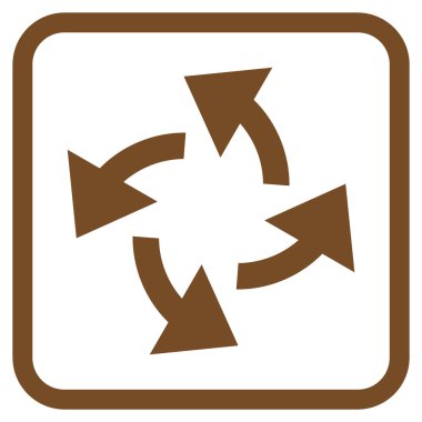 Santrifüj oklar bir çerçeve içinde simge vektör