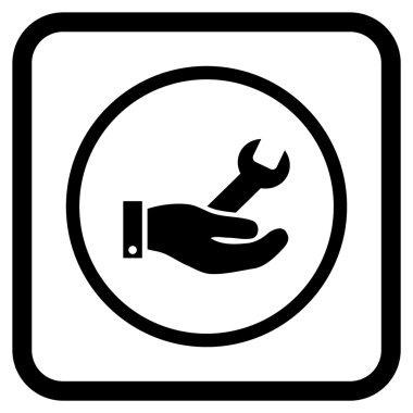 Onarım hizmeti vektör simgesi bir çerçeve içinde