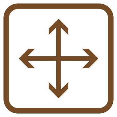 Genişletin okları vektör simgesi bir çerçeve içinde