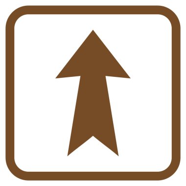 Vektör simgesi bir çerçeve içinde yukarı ok