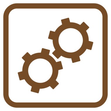 Gears'ı vektör simgesi bir çerçeve içinde