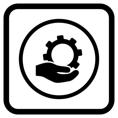 Hizmet vektör simgesi bir çerçeve içinde