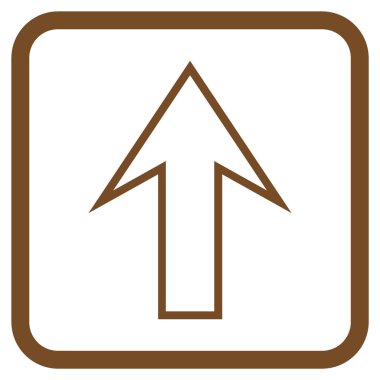 Vektör simgesi bir çerçeve içinde yukarı ok