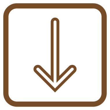 Vektör simgesi bir çerçeve içinde aşağı ok