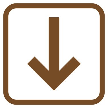 Bir çerçeve içinde ok vektör simgesi