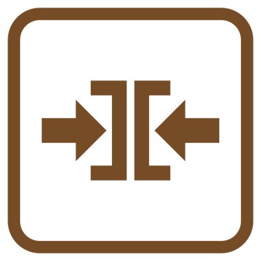 Basın yatay yöndeki vektör simgesi bir çerçeve içinde