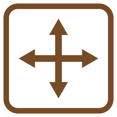 Genişletin okları vektör simgesi bir çerçeve içinde