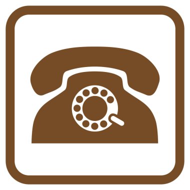 Nabız telefon vektör simgesi bir çerçeve içinde