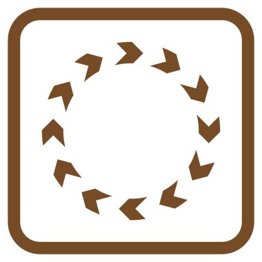 Dolaşım vektör simgesi bir çerçeve içinde