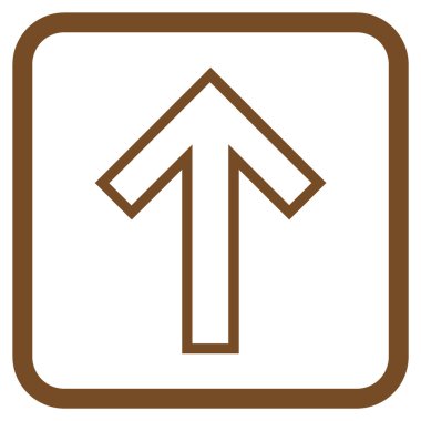 Vektör simgesi bir çerçeve içinde yukarı ok