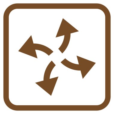 Santrifüj oklar bir çerçeve içinde simge vektör