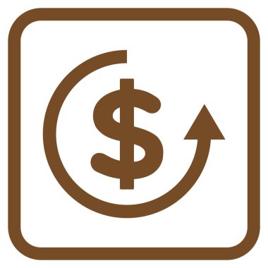 Geri ödeme vektör simgesi bir çerçeve içinde