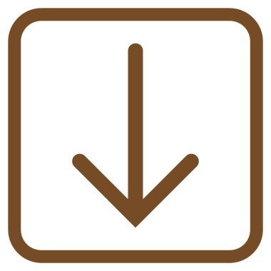 Vektör simgesi bir çerçeve içinde aşağı ok