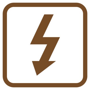 Yüksek gerilim vektör simgesi bir çerçeve içinde