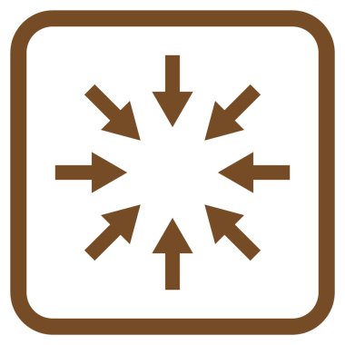 Kompakt oklar bir çerçeve içinde simge vektör