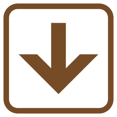 Vektör simgesi bir çerçeve içinde aşağı ok