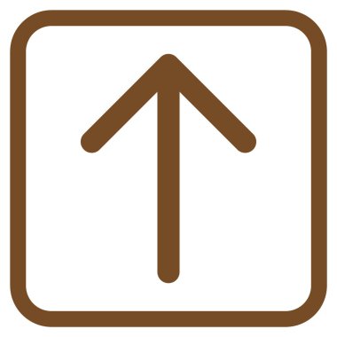 Vektör simgesi bir çerçeve içinde yukarı ok