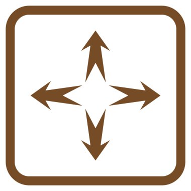 Genişletin okları vektör simgesi bir çerçeve içinde