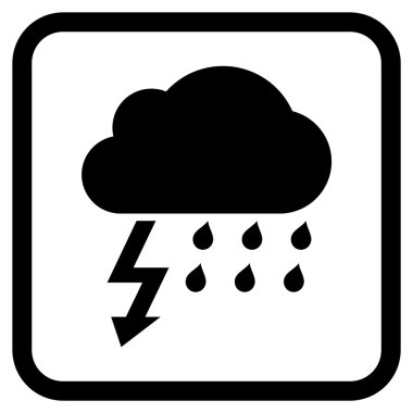 Fırtına vektör simgesi bir çerçeve içinde